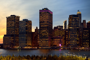 Amazing New York City Manhattan skyline panorama view over Hudson River