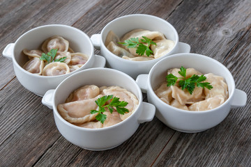 Vegetarian dumplings in the range.