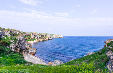 Sea coast. Coast of the Azov Sea, Crimea, Kerch, General Beaches.