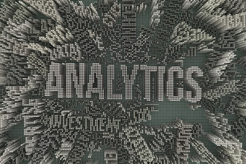 Black & white B&W 3D rendering. Background abstract shape composition, geometric structure block for design, graphic resource. Analytics.