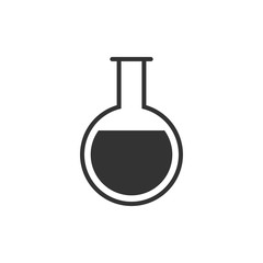 Test tube icon. Vector illustration, flat design.