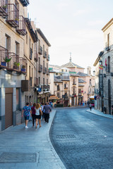 TOLEDO, SPAIN - OCTOBER 6, 2018: street in the old town of Toled