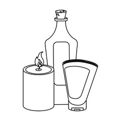 SPA beauty and health concept black and white