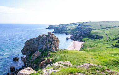 Sea coast. Coast of the Azov Sea, Crimea, Kerch, General Beaches.