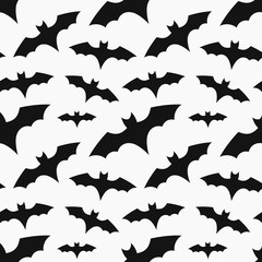 Bats colony seamless pattern