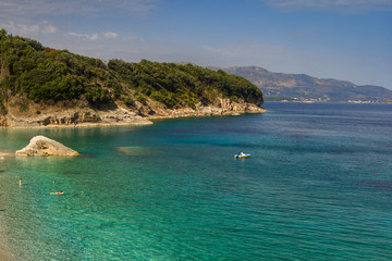 Beautiful beach for a holiday in Albania. Ionian Sea