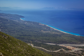 A dangerous mountain road in the Alban Mountains. The road of death.
