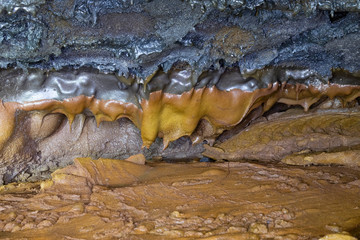 Lava Formations in Kaumana Lave Tube Cave, Island of Hawai'i	