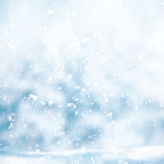 Snowing weather in winter