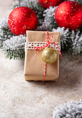 Christmas background with gift box