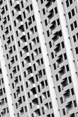 Architecture of window building modern style - pattern black and white