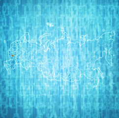 lipetsk oblast on administration map of russia