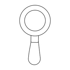Magnifying glass symbol black and white