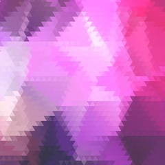 Abstract low polygon shaped background. Triangular design with geometric mosaic for business. Colorful wallpaper with purple gradient triangles.