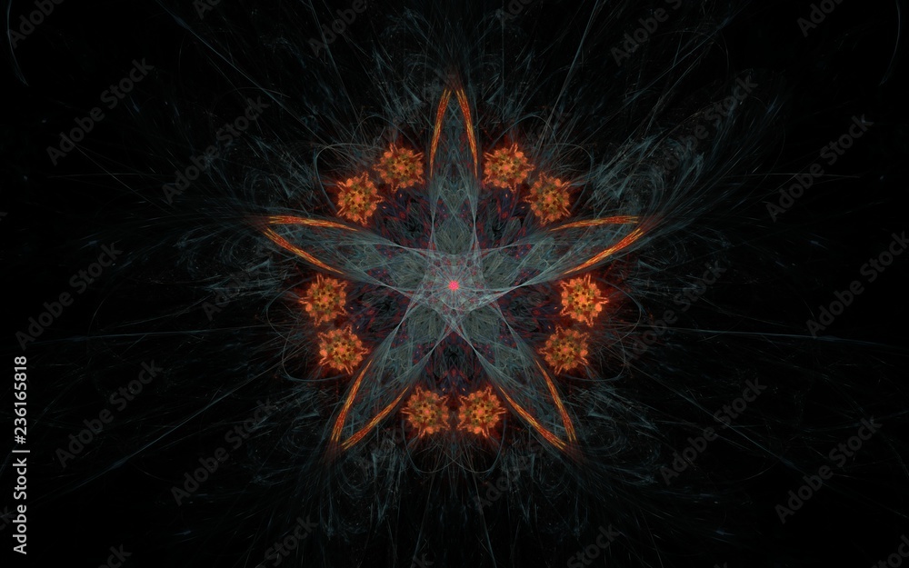Fototapete digital generated image in the form of abstract geometric shapes of various shades and colors for us