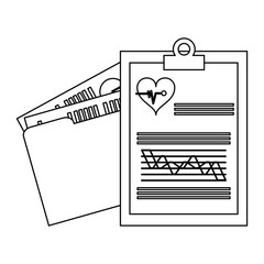 Medical elements and symbols black and white