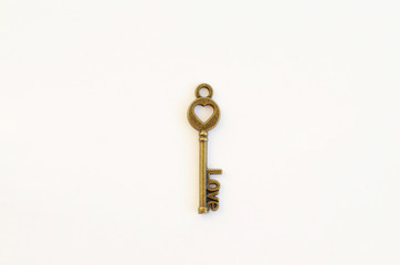 Decorative keys of different sizes, stylized antique.