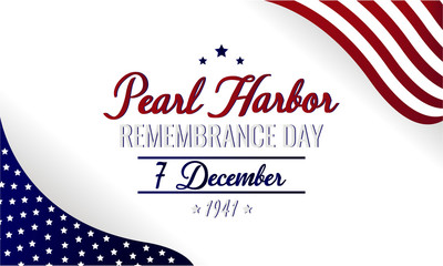Fototapeta na wymiar Pearl Harbor Remembrance day card or background. vector illustration.