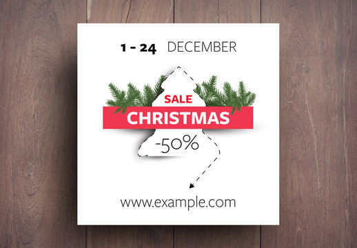 Christmas Sale Advertisement Layout