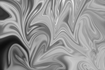 Abstract Gray Black and White Marble Ink Pattern Background. Liquify Abstract Pattern With Black, White, Grey Graphics Color Art Form.