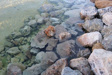 Rocky mountain on the seashore