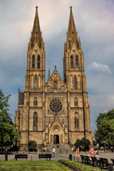 Fototapeta na wymiar Prag, Sankt-Ludmilla-Kirche