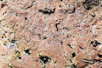 Mountain stone corroded by winds
