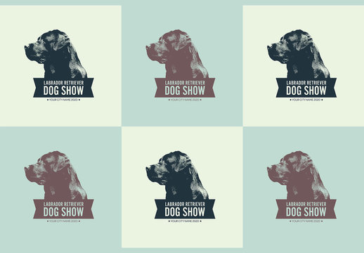 Dog Show Badge Layout 