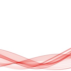 Abstract smooth color wave vector. Curve flow red motion illustration. eps 10
