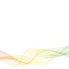 Abstract vector horizontal smoky rainbow wave. eps 10