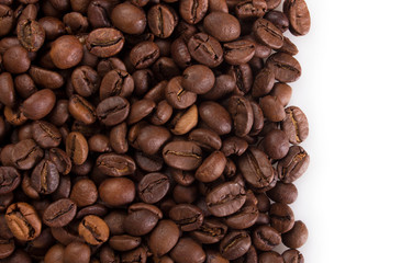 Fototapeta premium Coffee beans on white background