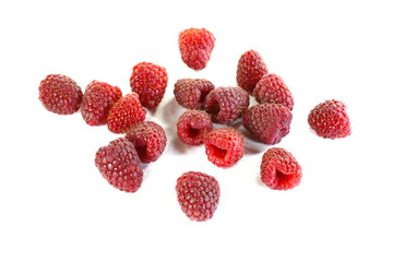 Sweet raspberry isolated on white background cutout