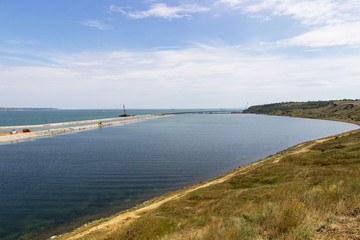 Fototapeta premium Construction of the Crimean bridge in Kerch