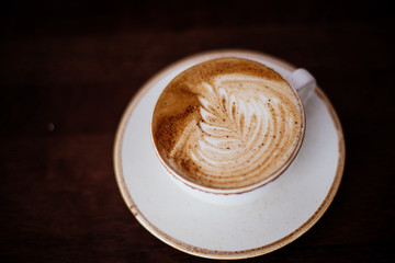 One cup of cappuccino.