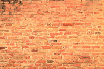 Background of old vintage brick wall in Nepal