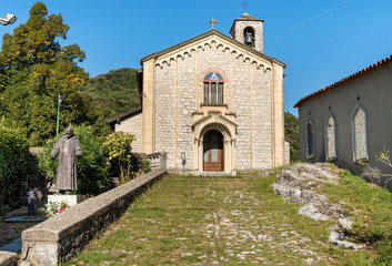 Sant Ambrogio church in painters village Arcumeggia in province of Varese, Italy