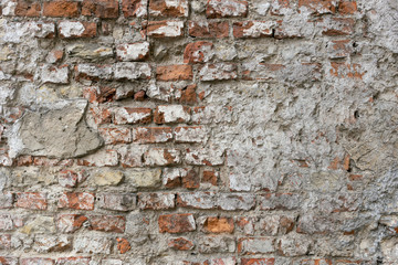 Background of old brick wall pattern texture.