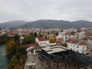 Fototapeta na wymiar Mostar city view, Bosnia