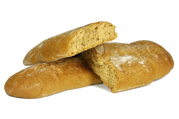 Frisian Keallepoat (calf's paw), a syrup cake that used to only be baked in the winter, isolated on white background