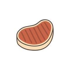 Colorful Fast food set. Vector illustration.