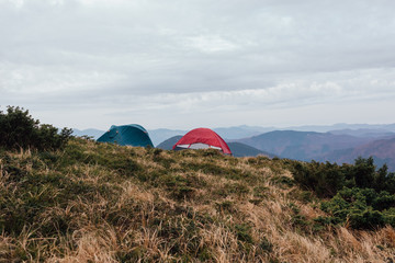 green tourism, travel on mountain tops, life in tents