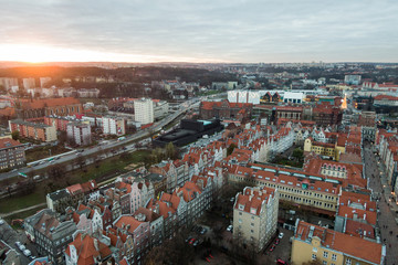Gdańsk zachód słońca - obrazy, fototapety, plakaty