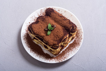 Homemade tiramisu cake