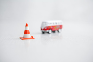 Road Cone Beside Car