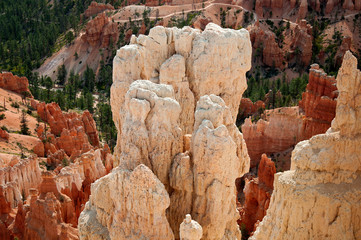 Bryce Canyon, USA, view from lookout point, details