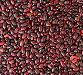 Background of red beans. The view from top.
