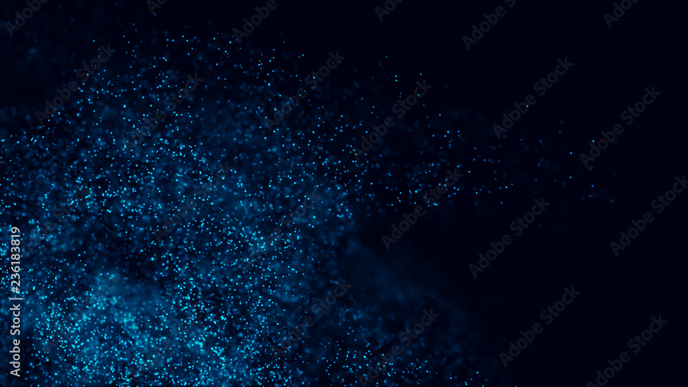 Poster abstract background of data flow. network concept with spray. futuristic technology element. 3d rend