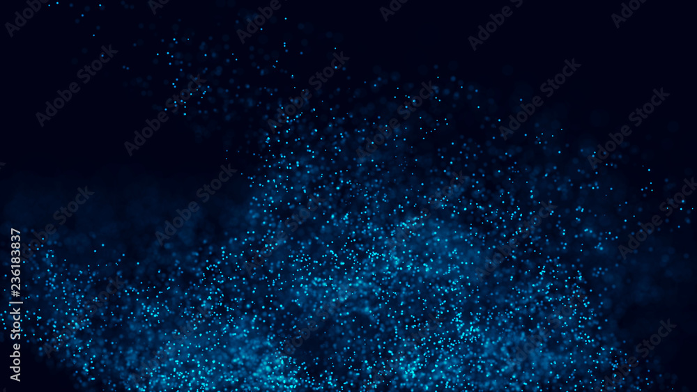 Poster abstract background of data flow. network concept with spray. futuristic technology element. 3d rend