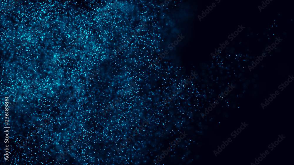 Poster abstract background of data flow. network concept with spray. futuristic technology element. 3d rend