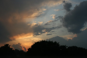 dramatic sky with clouds